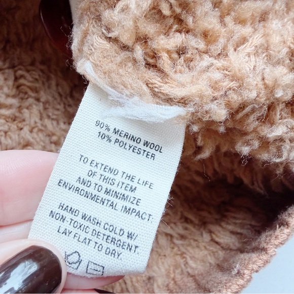 ALEX MILL BINKY CARDIGAN - TERRACOTTA Teddy Cardi Sweater merino wool medium M - Picture 5 of 5